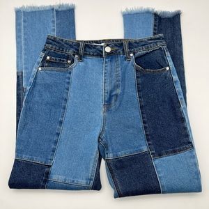 NWOT Patchwork Jeans